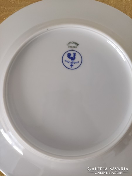 Limoges francia porcelán 4 db süteményes tányér