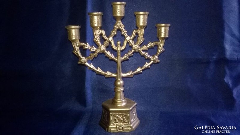 5-branch metal candle holder