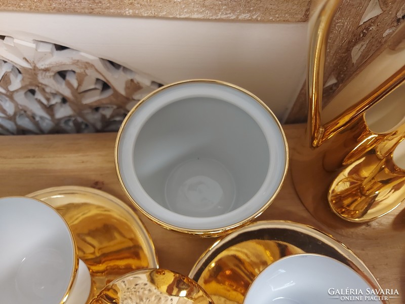 Bavaria Art deco porcelán kávéskészlet
