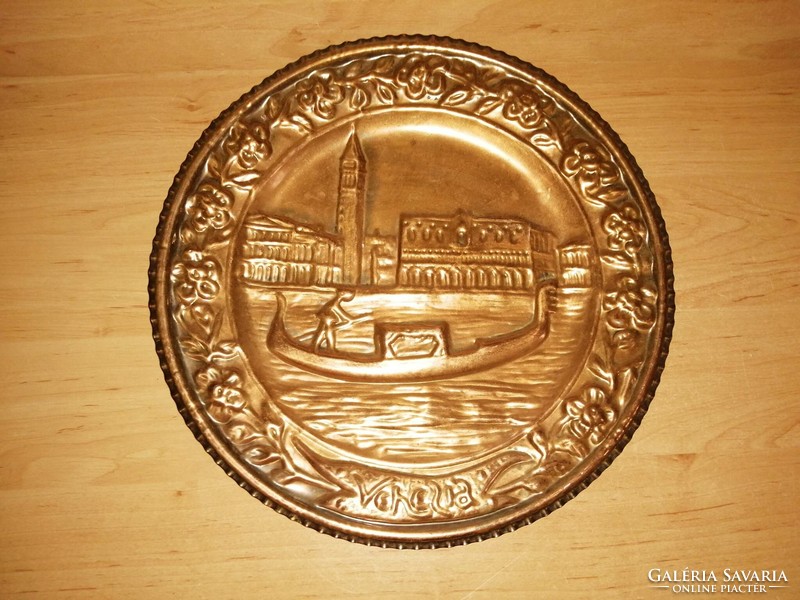 Copper wall plate - Venice - dia. 29 cm (n)