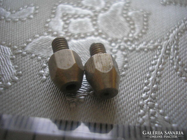 Antique art deco screw cover glass for drawing, etc. fixing holder + 2 different screw valves