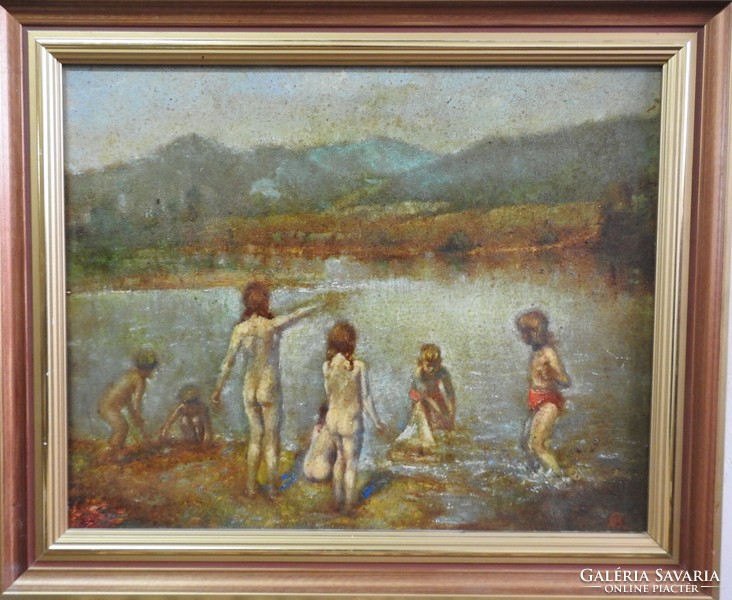 Bathers (marked by Bernáth Aurél) oil painting