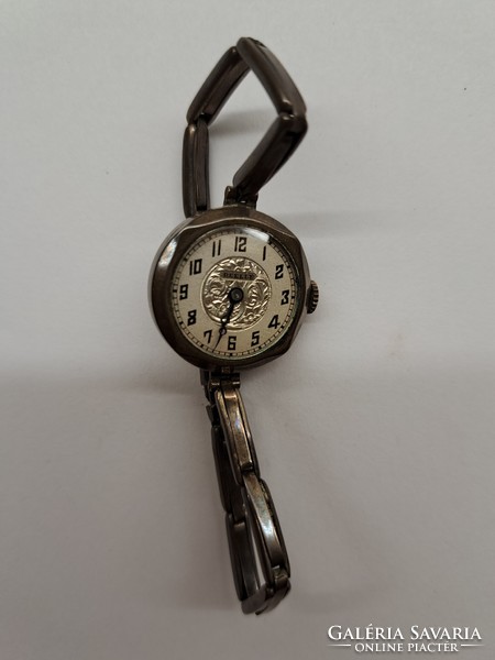 Antique silver women's wristwatch