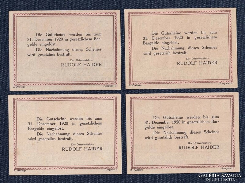 Austria 4-piece emergency money set 1920 (id77706)