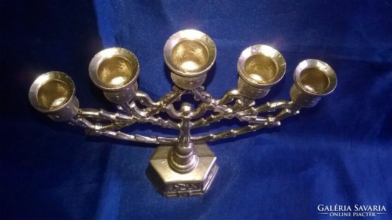 5-branch metal candle holder