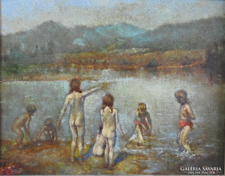 Bathers (marked by Bernáth Aurél) oil painting