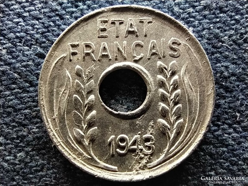 Franciaország Indokína 1 Centimes 1943 sima peremes (id67399)