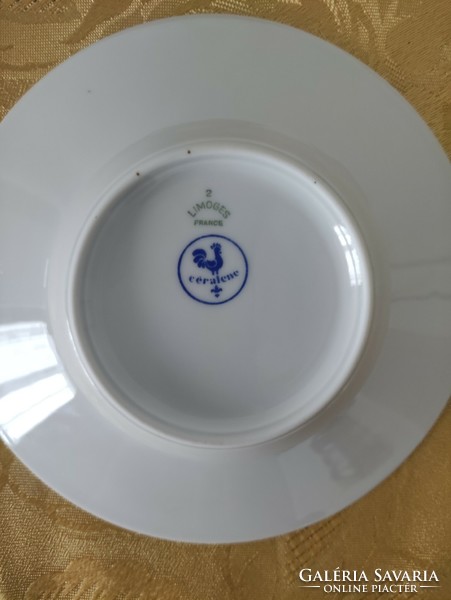 Limoges francia porcelán csészealjak 6 db