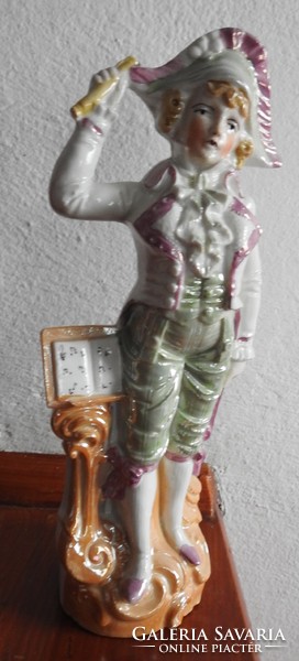 Barokk fiú -  Mozart - porcelán figura szobor