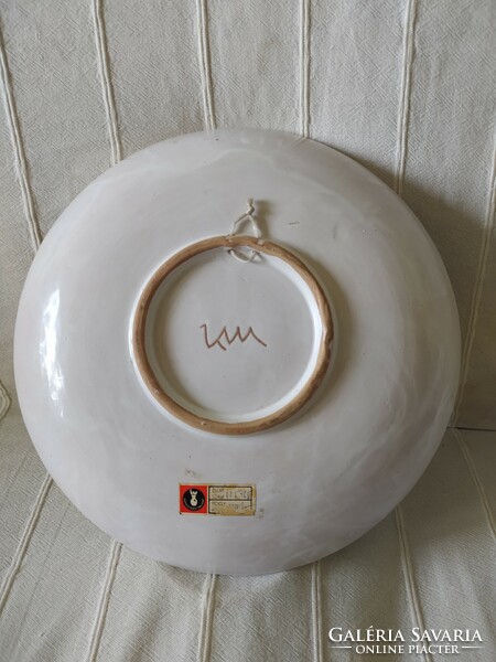 Applied art decorative bowl - large size, collector's item, marked, signed, flawless, 32 cm