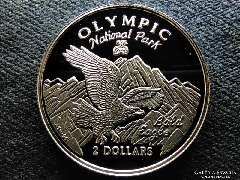 Cook-szigetek Olimpiai Nemzeti Park .500 ezüst 2 Dollár 1996 PP (id69440)