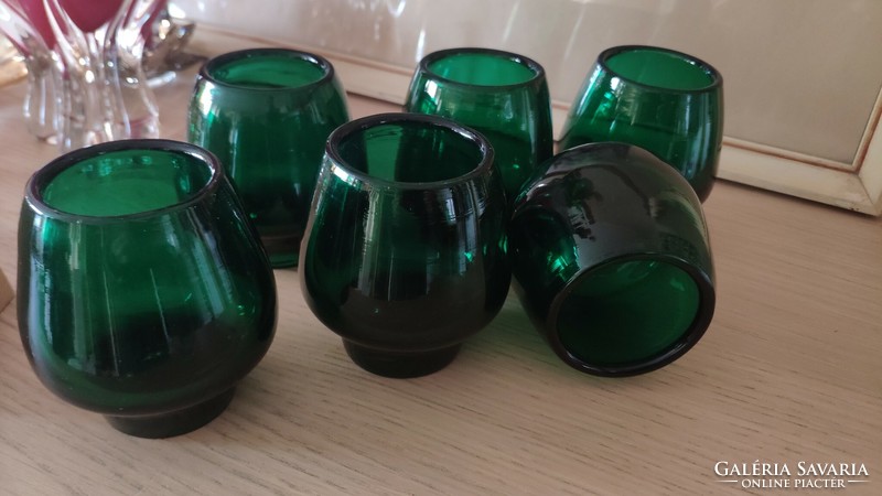 Fabulous dark emerald green glasses