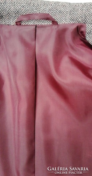 Lilás rózsaszín halszálka mintás szövet kosztüm felső design darab S méret