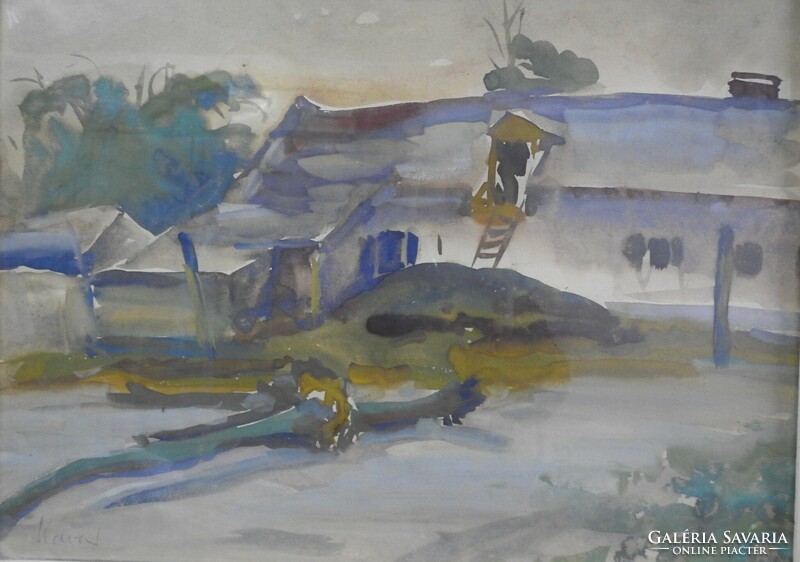 Cs pataj mihály watercolor landscape