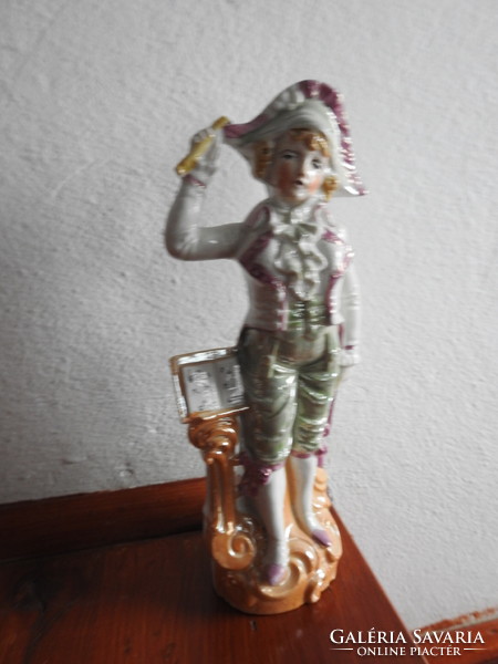 Barokk fiú -  Mozart - porcelán figura szobor