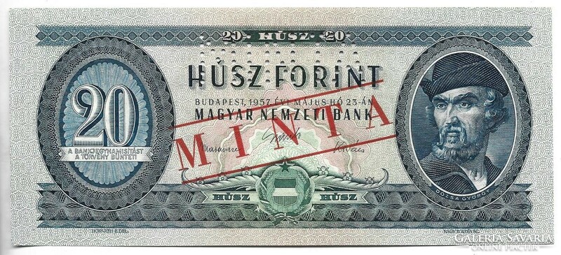 20 forint 1957 MINTA UNC Ritka