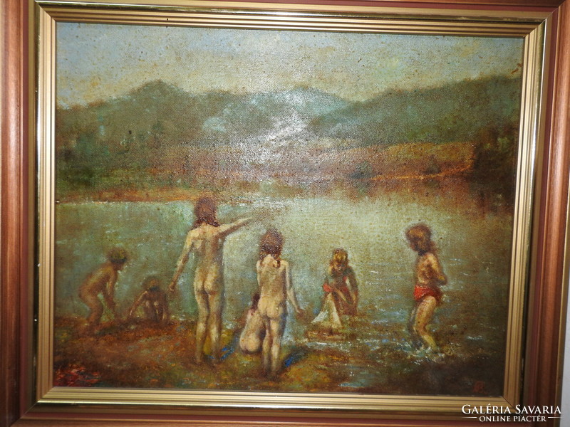 Bathers (marked by Bernáth Aurél) oil painting