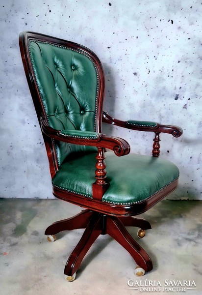 A686 chesterfield boss leather swivel chair, desk chair
