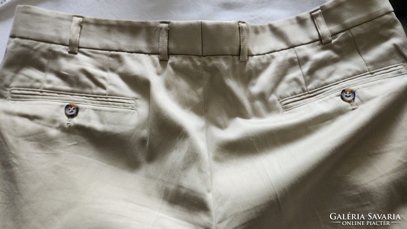 Extravagant 100 cotton beige trousers classic elegant size: 52 xl premium quality