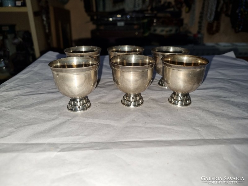 6 silver-plated egg holders