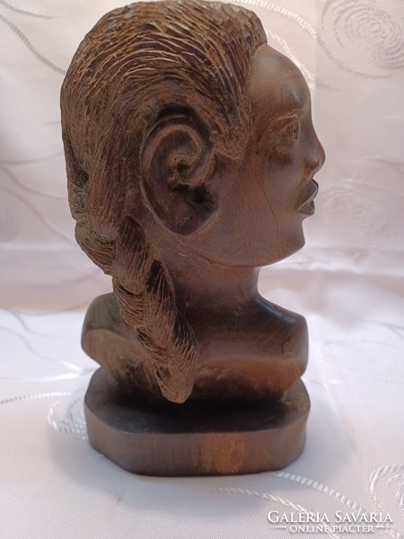 Wood carved head