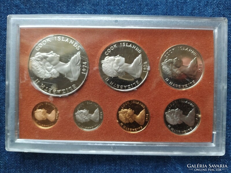 Cook Islands commemorative coin set in case pp 1974 (id77825)