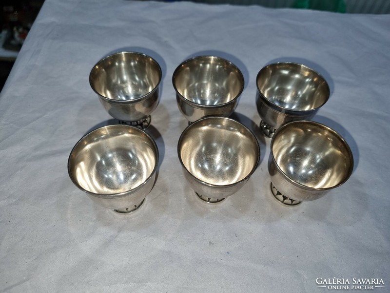 6 silver-plated egg holders
