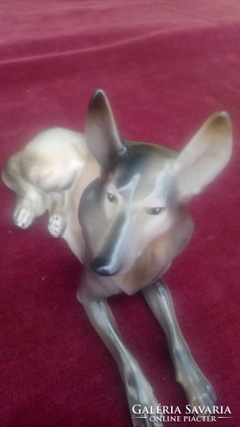 Vintage drasche porcelain German shepherd dog.