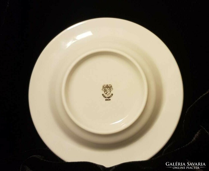 Alföldi porcelán barna csíkos kis tányér 16,5 cm