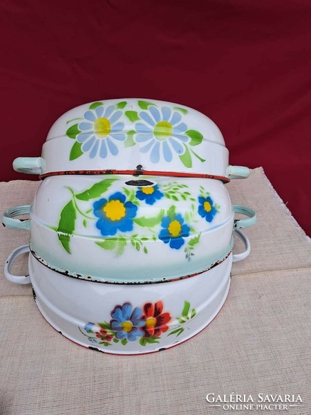 32 Cm diameter Bonyhád Budafok enameled bowl scone heirloom antique nostalgia