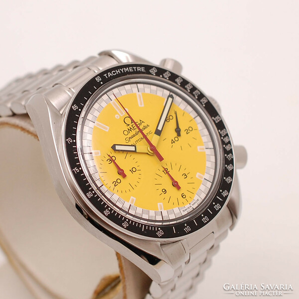 Omega speedmaster michael schumacher jordan grand prix yellow automatic watch