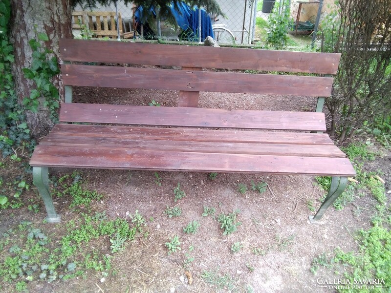 Iron garden bench