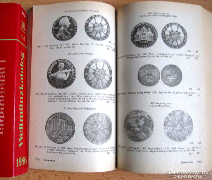 Weltmünzkatalog 20. Jahrhundert i-ii. Volume, 1986 - international coin catalog -20. I-II century. 1986,