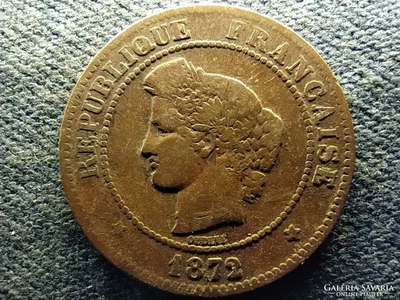 Third Republic of France (1870-1940) 5 centimes 1872 a (id72304)