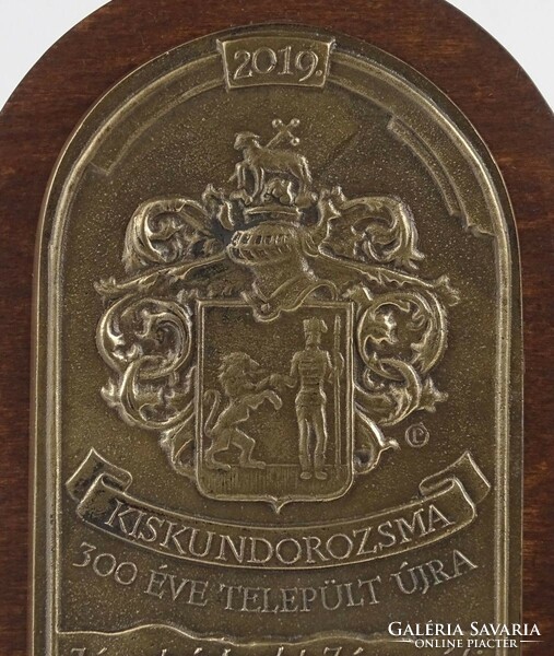 1N467 Nagyméretű Kiskundorozsma bronz plakett 23 x 14 cm