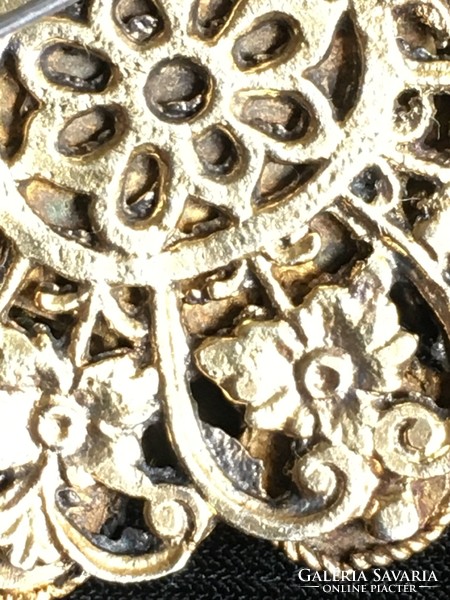 KITŰZŐ-ezüst - foglalt KARNEOL kövekkel-tűje cserélt fém-