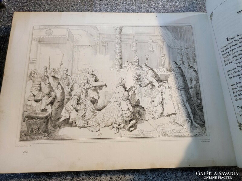 F.Zanotto: history of Venice. 1861 Es edition. With 150 copper engravings..43 X 31 cm. (German language) rare!