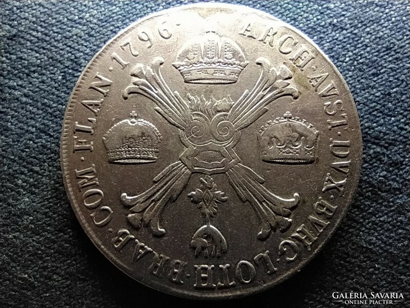 Osztrák Németalföld II. Ferenc (1792-1835) .873 ezüst 1 koronatallér 1796 M (id65474)