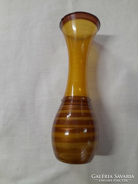 Italy murano, Murano hand-painted glass vase. 20.5 Cm.