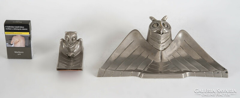 Owl desk set - metal alloy