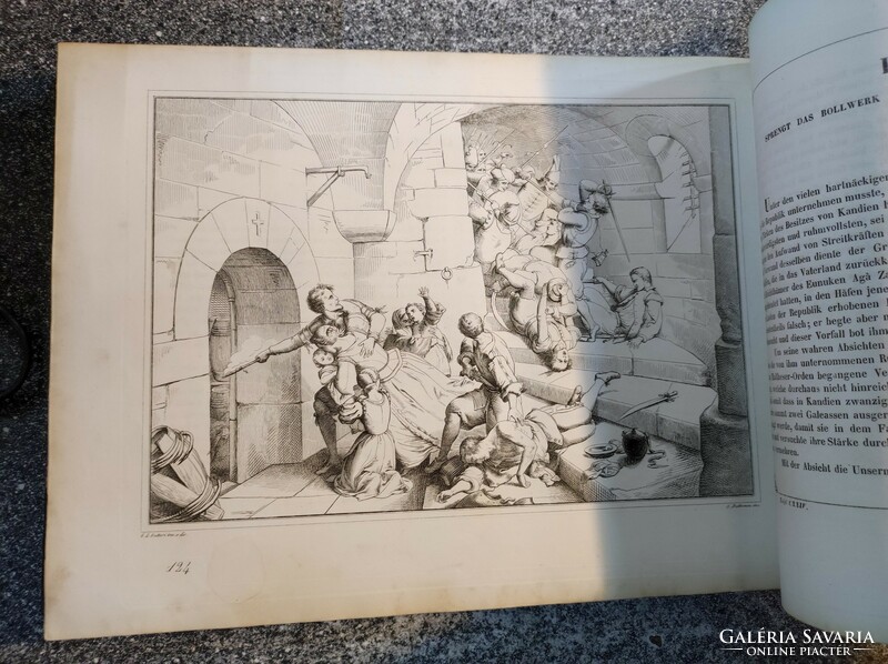 F.Zanotto: Velence története. 1861 es kiadás. 150 db rézmetszettel..43 x 31 cm.(Német nyelvű) Ritka!