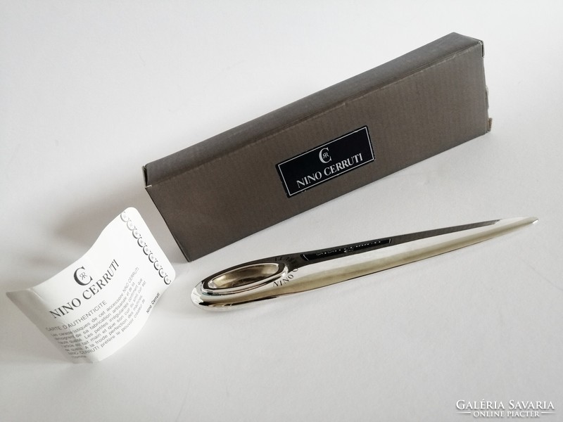 Nino Cerruti silver-plated designer leaf-opening knife 1990s