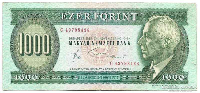 1000 forint 1983 "C" 1.