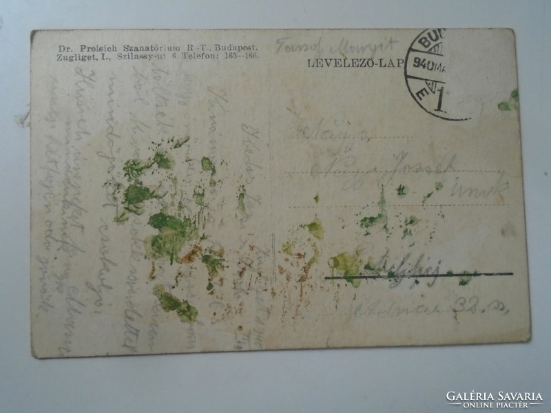 D195416 old postcard Budapest children's sanatorium r.T. Dr. Preisch - zugliget i. 1930K