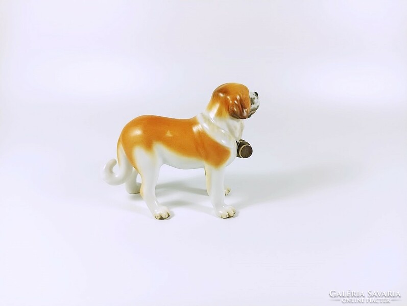 Dog from Herend, Bernard Hill, hand-painted porcelain figurine, perfect! (B138)