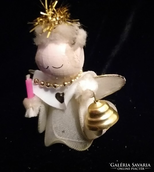 Retro angyalka karácsonyfadísz drót figura