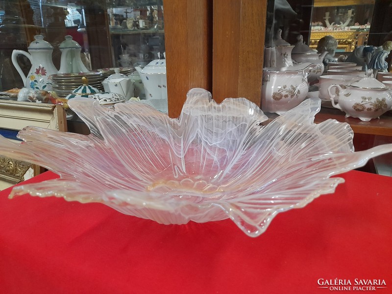 Italy murano, Murano large iridescent gradient table centerpiece, seller. 45 Cm.