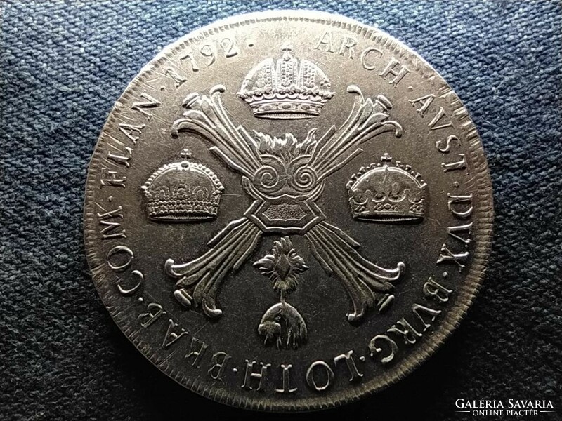 Austria II. Lipót (1790-1792) .873 Silver 1 crown thaler 1792 m (id65258)