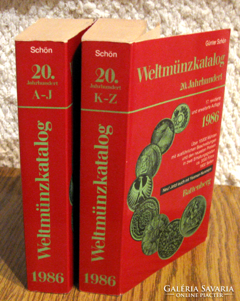 Weltmünzkatalog 20.Jahrhundert I-II. Kötet, 1986 - NEMZETKÖZI ÉRMEKATALÓGUS -20. SZÁZAD  I-II. 1986,