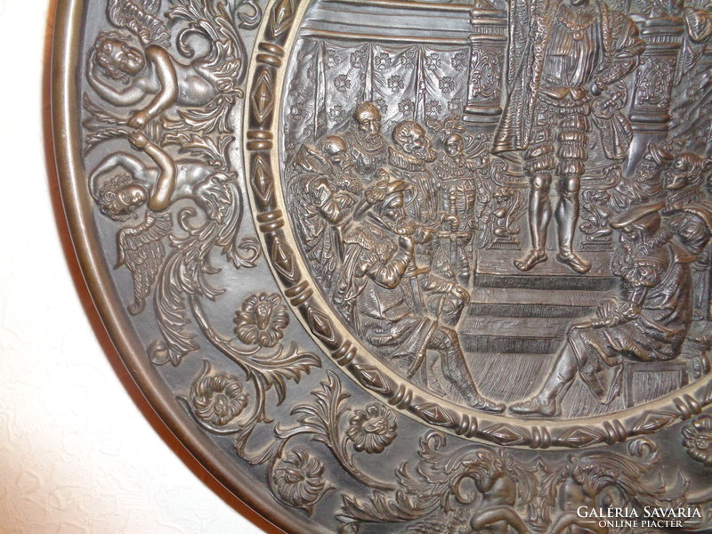 Fiesco by schiller after rausch, majolica wall plate number 412, diameter 40 cm rrr